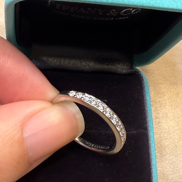 Tiffany & Co. Half Circle Platinum Diamond Band - Picture 7 of 10